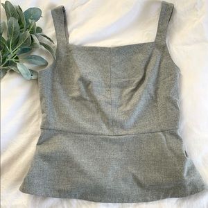 NWT Banana Republic tailored peplum grey top size 8P